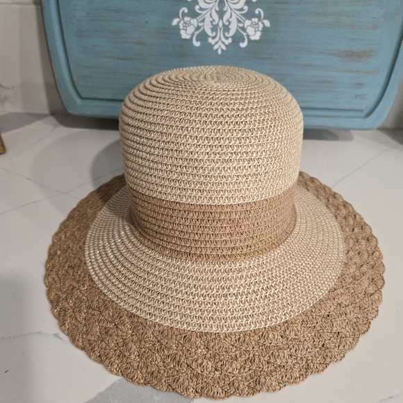 Tahari Accessories - Tahari Beige and Tan Women's Hat